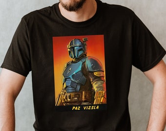 Paz Vizsla Star Wars Unisex Premium T-shirt Bounty Hunter Nevarro The Mandalorian The Armorer Bo Katan Din Djarin Dit is het maniershirt