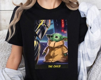 Camiseta premium unissex de Star Wars The Mandalorian e Grogu The Child Bounty Hunter Jedi Luke Skywalker Presente para homens 4 de maio