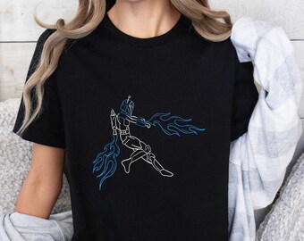 The Mandalorian Bo Katan Jetpack Minimalist Art Unisex Premium T-shirt Ahsoka Tano Shirt Darksaber Tee Star Wars Mandalore Clone Wars Disney