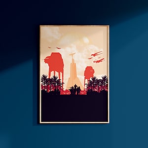 Star Wars Planet Scarif Rogue One Poster Art Print May The 4th Wall Art Galaxy&#39;s Edge Disney Home Decor Birthday Gift For Geek For Him
