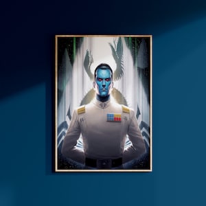 Star Wars Grand Admiral Thrawn Poster Art Print May The 4th Wall Art Galaxy's Edge Disney Wohnkultur Geburtstagsgeschenk Für Geek Für Ihn