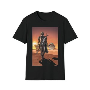 The Mandalorian y Grogu Mandalore Camiseta premium unisex La camisa infantil Cazarrecompensas Jedi Luke Skywalker Regalo para hombres El 4 de mayo Black