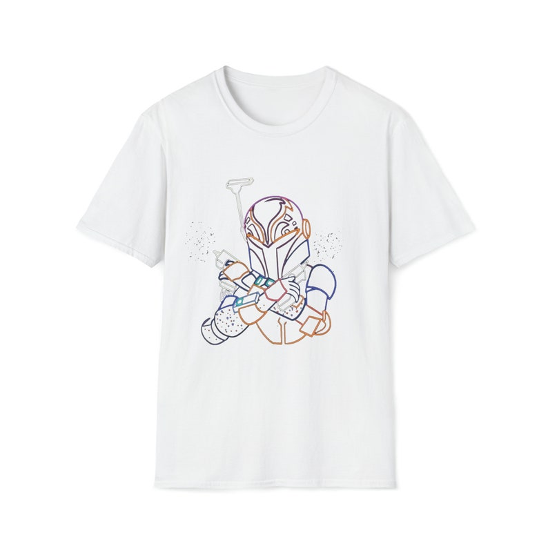 Sabine Wren Unisex Premium Camiseta Casco Armadura Jetpack Star Wars Rebels Star Wars Ropa Ahsoka Tano Disney Mujer Camisa Mandalorian Regalo White