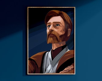 Star Wars Obi Wan Kenobi Poster Art Print May The 4th Wall Art Galaxy's Edge Disney Home Decor Birthday Gift For Geek Gift For Him