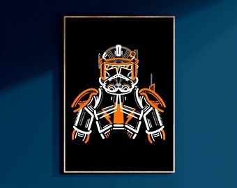 Star Wars 212th Commander Cody Clone Wars Poster Art Print May The 4th Wall Art Galaxy's Edge Disney Decor Birthday Gift For Geek For Him