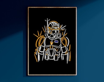 Star Wars 212th Commander Cody Clone Wars Poster Art Print May The 4th Wall Art Galaxy's Edge Disney Decor Birthday Gift For Geek For Him