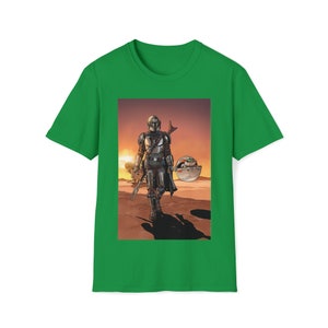 The Mandalorian y Grogu Mandalore Camiseta premium unisex La camisa infantil Cazarrecompensas Jedi Luke Skywalker Regalo para hombres El 4 de mayo Irish Green