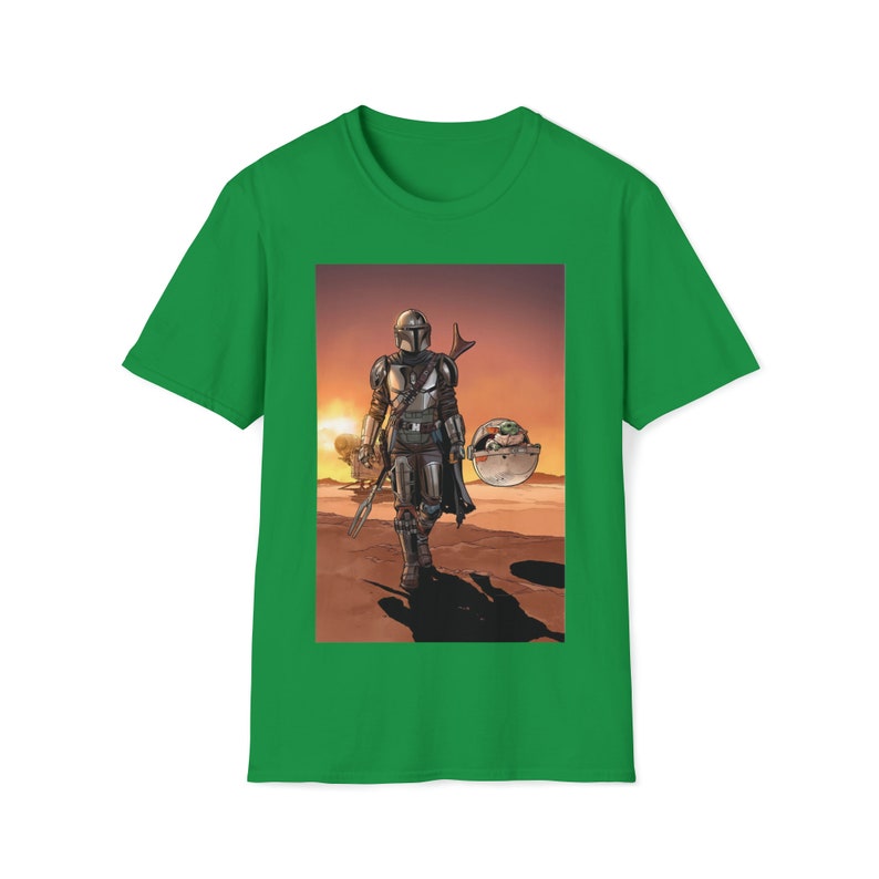 The Mandalorian y Grogu Mandalore Camiseta premium unisex La camisa infantil Cazarrecompensas Jedi Luke Skywalker Regalo para hombres El 4 de mayo Irish Green