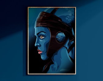 Star Wars Jedi Master Aayla Secura Poster Art Print May The 4th Wall Art Galaxy's Edge Disney Home Decor Birthday Gift For Geek For Him Her