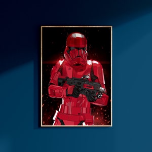 Star Wars The Rise Of Skywalker Sith Stormtrooper Poster Print May The 4th Wall Art Decor Galaxy&#39;s Edge Disney Birthday Gift Geek For Him