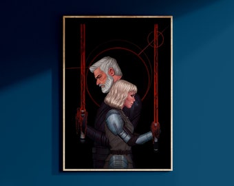 Star Wars Baylan Skoll And Shin Hati Ahsoka Series Poster Print May The 4th Wall Art Galaxy's Edge Disney Decor Birthday Gift For Geek Him