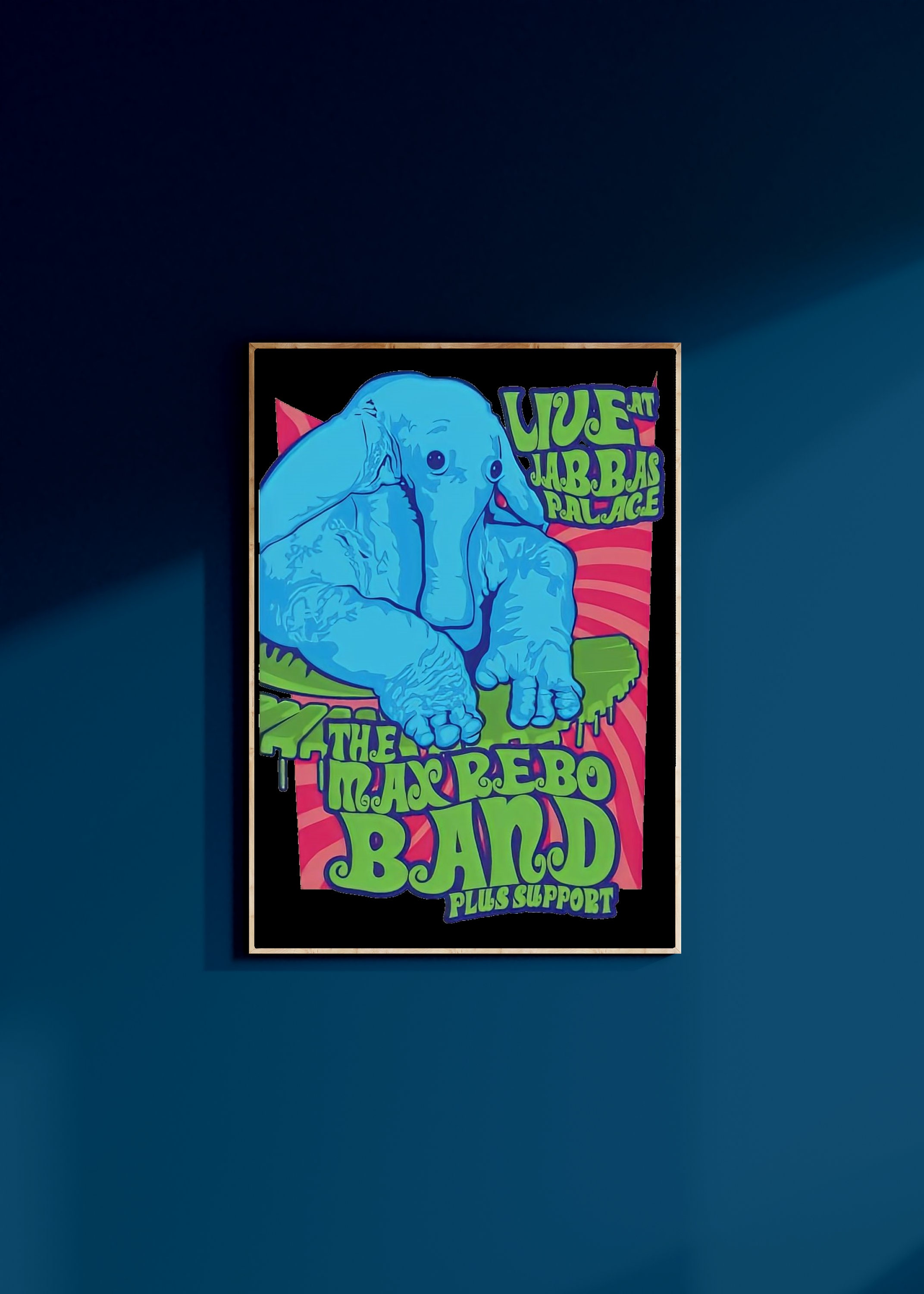 Pôster da Banda Star Wars Max Rebo Tatooine Mos Eisley Cantina, impressão de 4 de maio, arte de parede Galaxy's Edge, decoração da Disney, presente de aniversário para Geek Him
