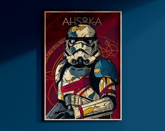 Star Wars Night Trooper Poster Art Print May The 4th Wall Art Galaxy's Edge Disney Home Decor Birthday Gift For Geek Gift For Him