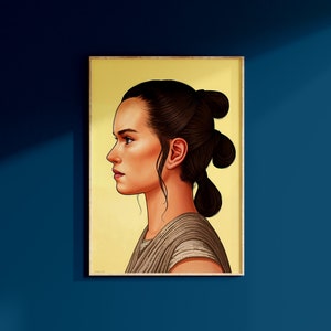 Star Wars Rey Skywalker Poster Art Print Kylo Ren May The 4th Wall Art Galaxy&#39;s Edge Disney Home Decor First Order Birthday Gift For Geek