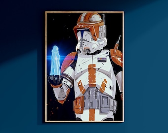 Star Wars 212th Commander Cody Clone Wars Poster Art Print May The 4th Wall Art Galaxy's Edge Disney Decor Birthday Gift For Geek For Him