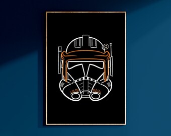 Star Wars 212th Commander Cody Clone Wars Poster Art Print May The 4th Wall Art Galaxy's Edge Disney Decor Birthday Gift For Geek For Him