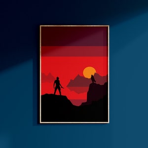 Star Wars Planet Ahch-To Luke Skywalker Poster Print May The 4th Home Decor Galaxy&#39;s Edge Disney Home Decor Birthday Gift For Geek For Him