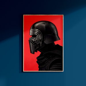 Star Wars Kylo Ren First Order Poster Art Print May The 4th Wall Art Galaxy&#39;s Edge Disney Home Decor Birthday Gift For Geek Gift For Him