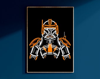 Star Wars 212th Commander Cody Clone Wars Poster Art Print May The 4th Wall Art Galaxy's Edge Disney Decor Birthday Gift For Geek For Him