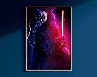 Star Wars Darth Nihilus Dark Side Sith Lord Poster Art Print May The 4th Wall Art Galaxy&#39;s Edge Disney Decor Birthday Gift For Geek For Him