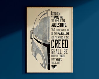Póster de Star Wars The Mandalorian Din Djarin, impresión artística del 4 de mayo, arte de pared, Galaxy's Edge, Disney, decoración del hogar, regalo de cumpleaños para geeks, para él