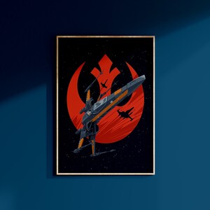 Star Wars Poe Dameron Pilot Poster Art Print May The 4th Wall Art Galaxy&#39;s Edge Disney Home Decor Birthday Gift For Geek For Him For Her