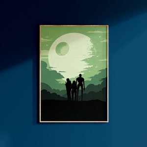 Star Wars Planet Scarif Rogue One Poster Art Print May The 4th Wall Art Galaxy&#39;s Edge Disney Home Decor Birthday Gift For Geek For Him