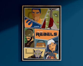 Star Wars Rebels Ghost Crew Unisex Poster Art Print May The 4th Wall Art Galaxy's Edge Disney Home Decor Birthday Gift For Geek For Him