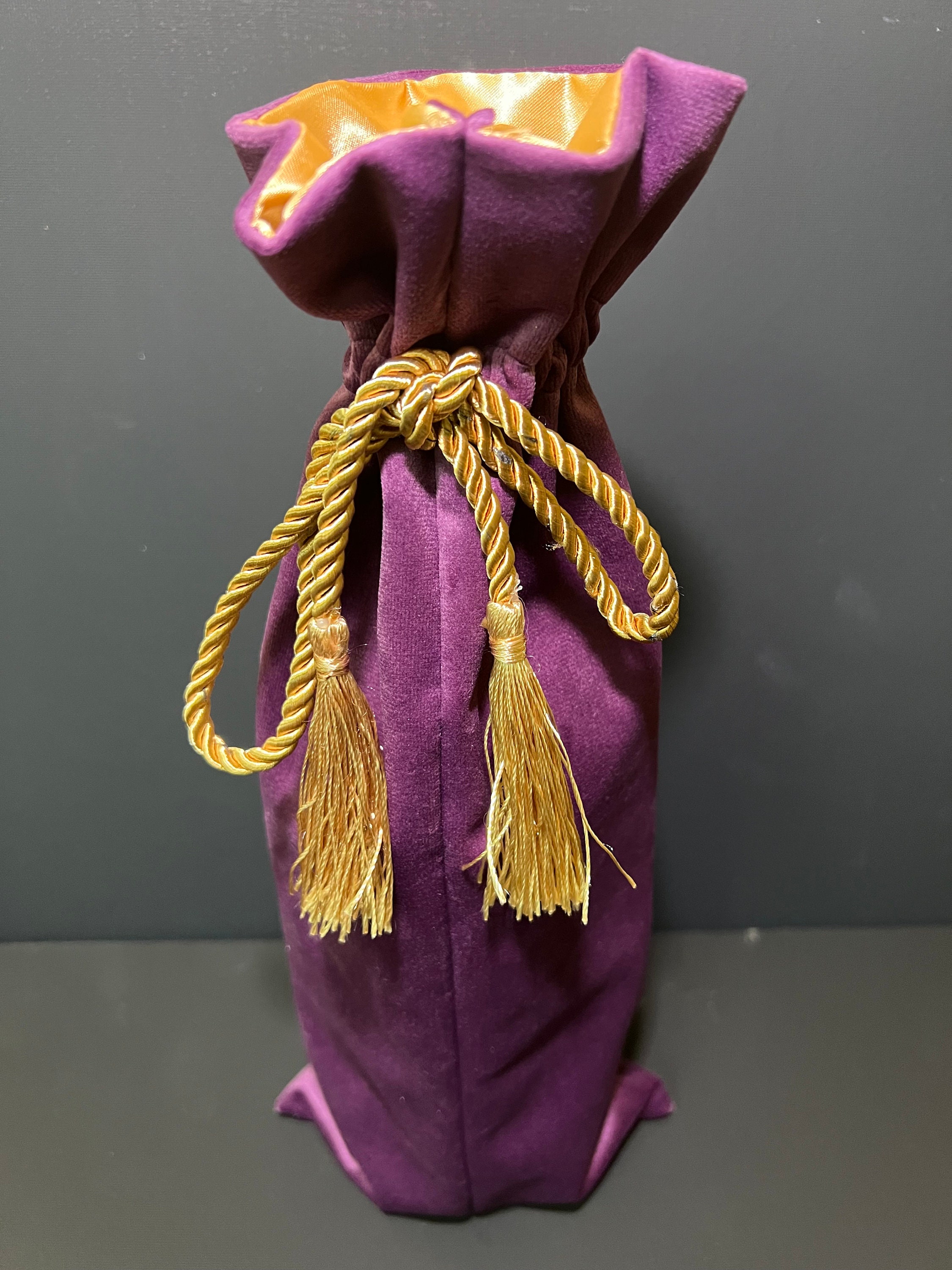 Velvet Wine Bags Etsy