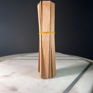 10 Pk Wood Wicks -  Double Layer - With Bases Included.