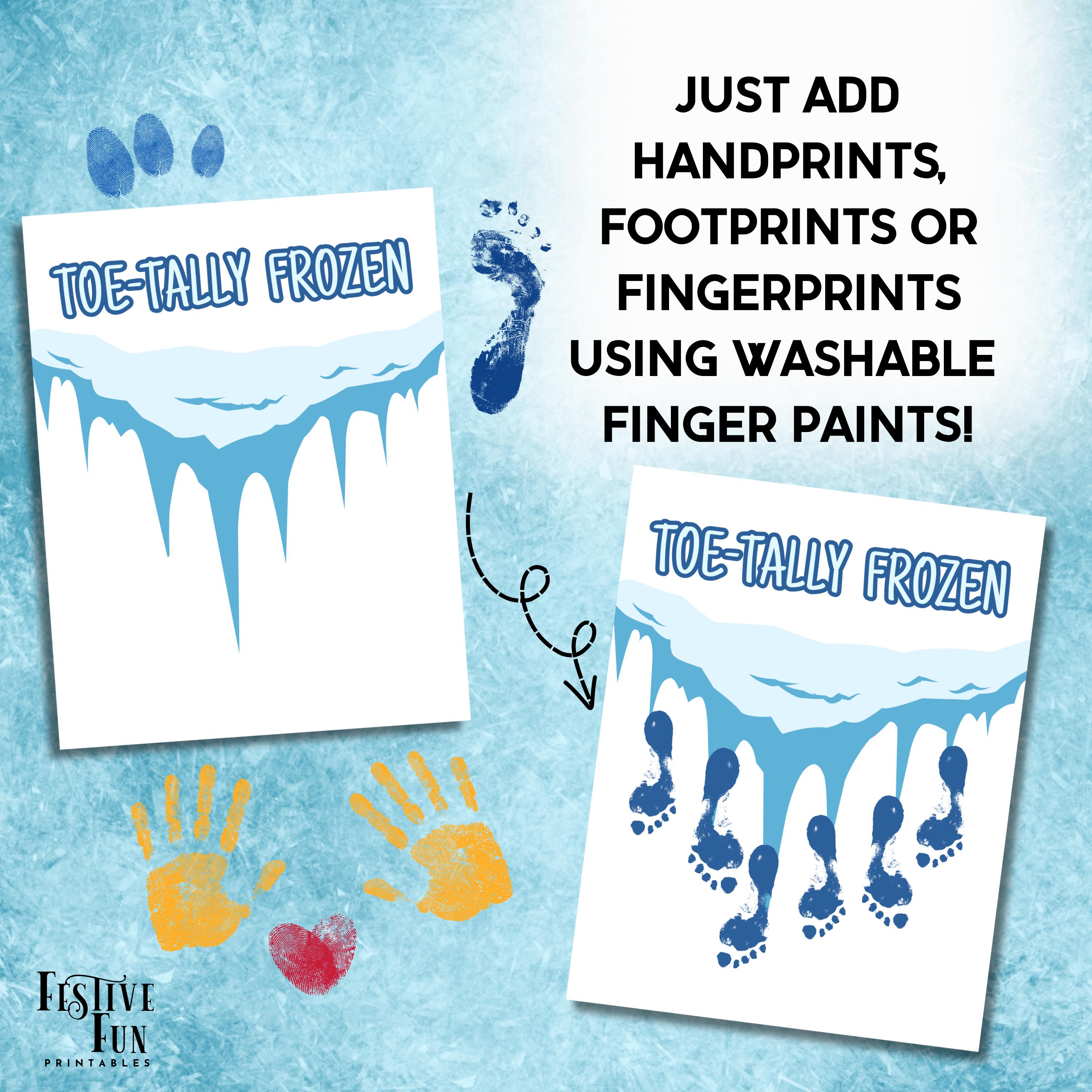Toe-tally Frozen Footprint Craft for Kids, Cute and Funny Printable ...