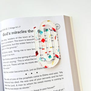 Book Lover Acrylic Bookmark | 2x4” Bookish Gift | Cute School Supplies Bookmark | Teacher or Student Bible Bookmark | Clip Style
