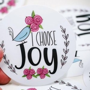 I choose Joy Faith Sticker, Christian Sticker Perfect For Water Bottle, Laptop and Bible Journaling
