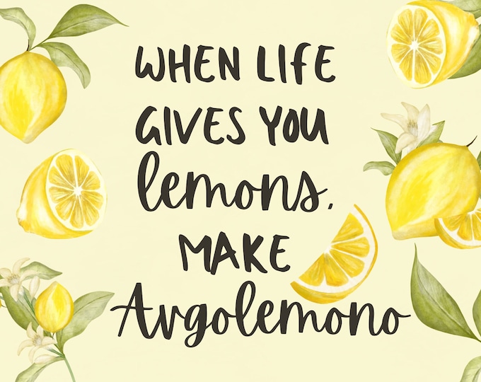 When Life Gives You Lemons, Make Avgolemono © Towel, Greek Kitchen
