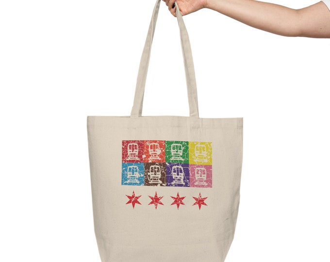 Chicago CTA - Colorful CTA Shopping Tote