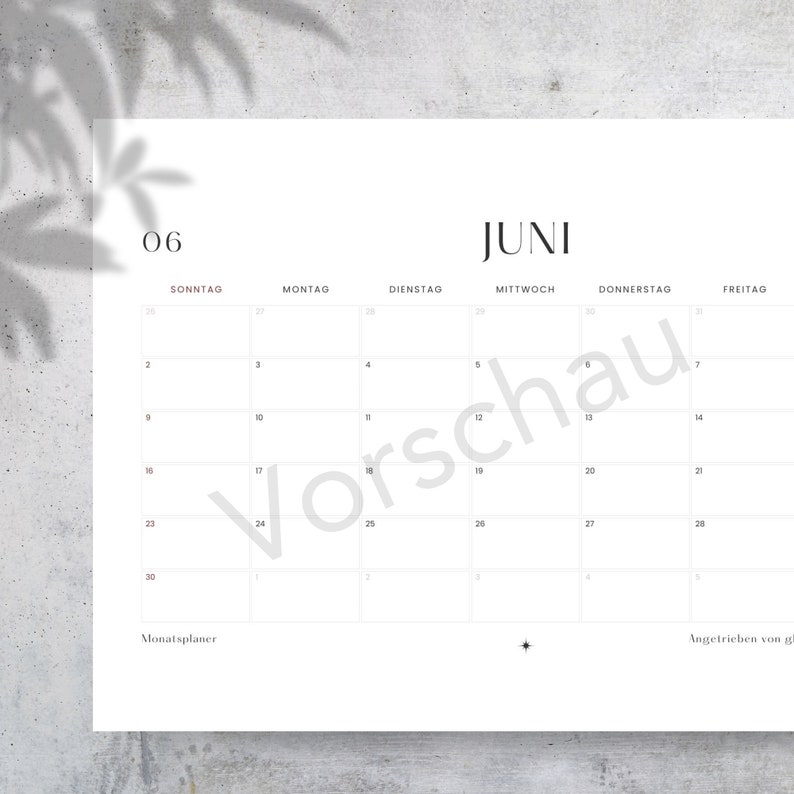2024 Calendar Printable Printable Annual/monthly Planner Minimalist DIN 