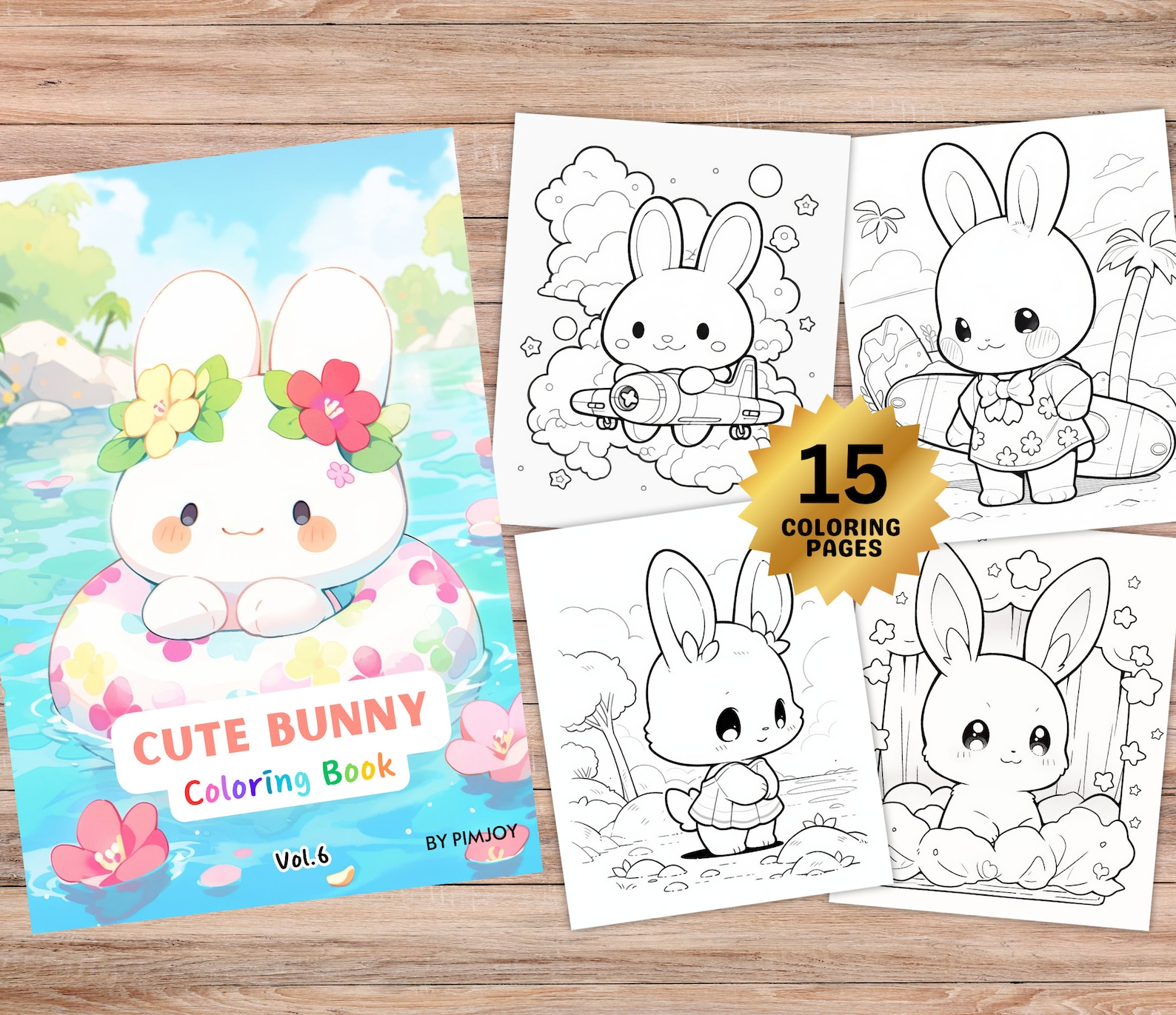 Cute Bunny Coloring Pages for Kids, Bunny Coloring Pages Printable ...