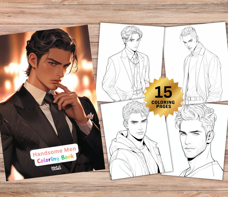 Handsome Men Coloring Pages for Adults, Men Coloring Pages Printable ...