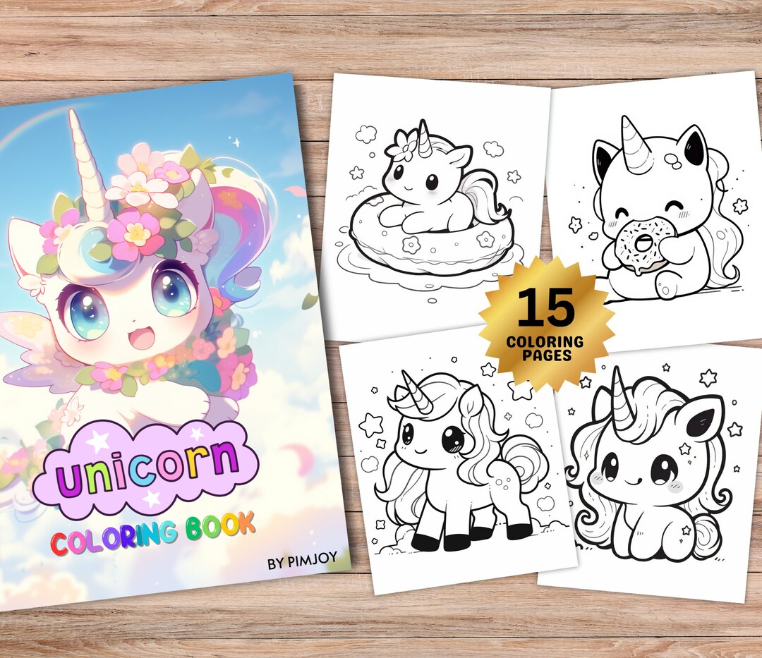 Cute Unicorns Coloring Pages for Kids, Unicorn Coloring Pages Printable ...