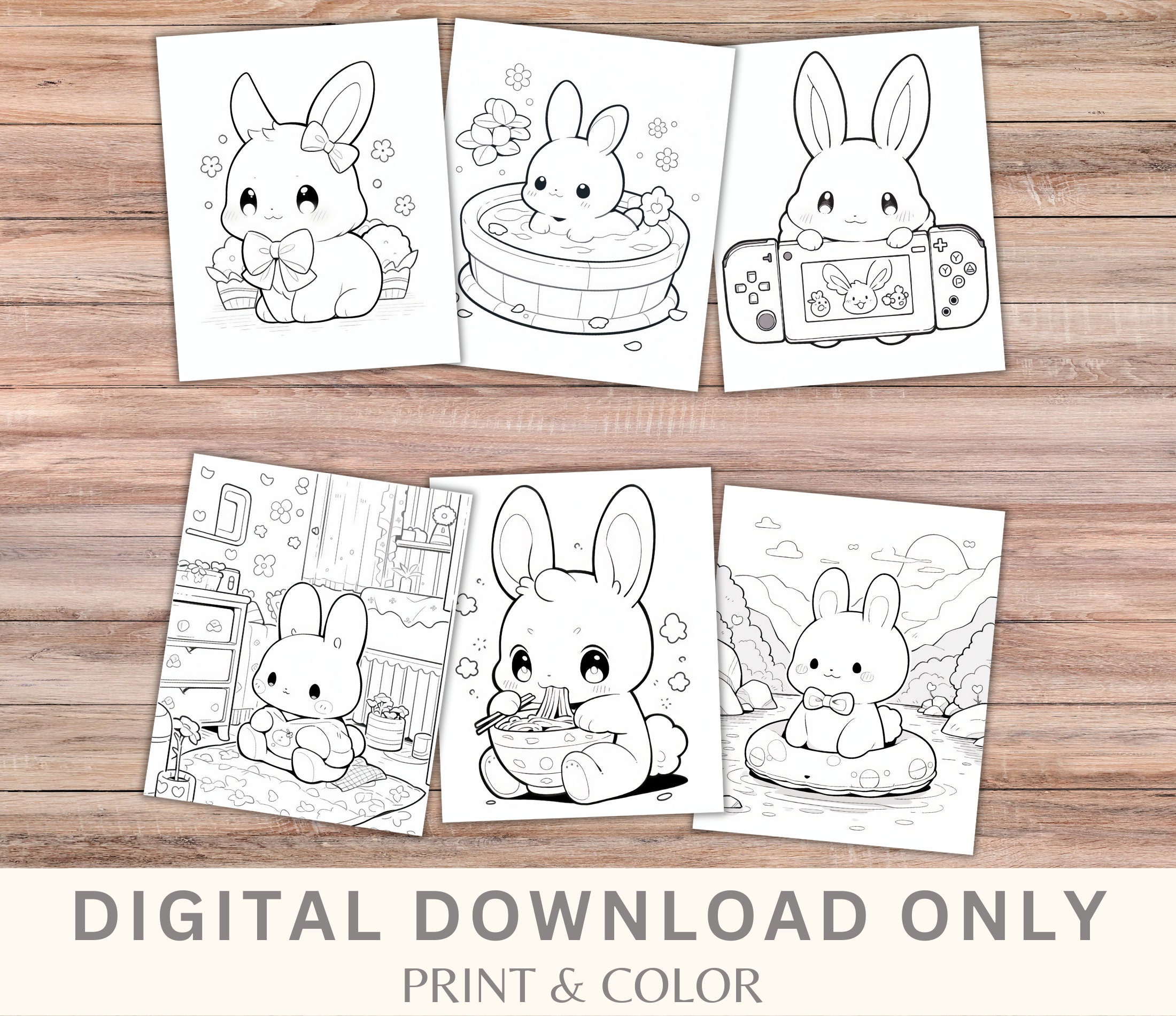 Cute Bunny Coloring Pages for Kids, Bunny Coloring Pages Printable