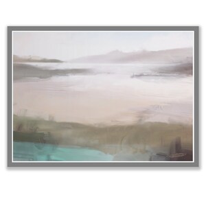 Abstract Coastal Painting, Girly Apartment Decor, Soft Pink Printable Wall Art, Beach landscape print, Contemporary wall art, Girly art