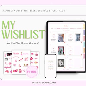 Digital Wishlist Template | Dream Wardrobe Planner (PDF)