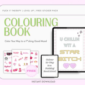 Affirmation Coloring Book for Adults: Stress Relief (Digital Download)