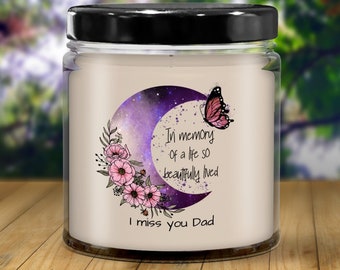 Loss of Loved One Gifts, Gifts for Loss of Father, in Memory of Dad Candle, Loss of Father Gifts, Gifts for Loss of Dad, Grief Loss of Dad