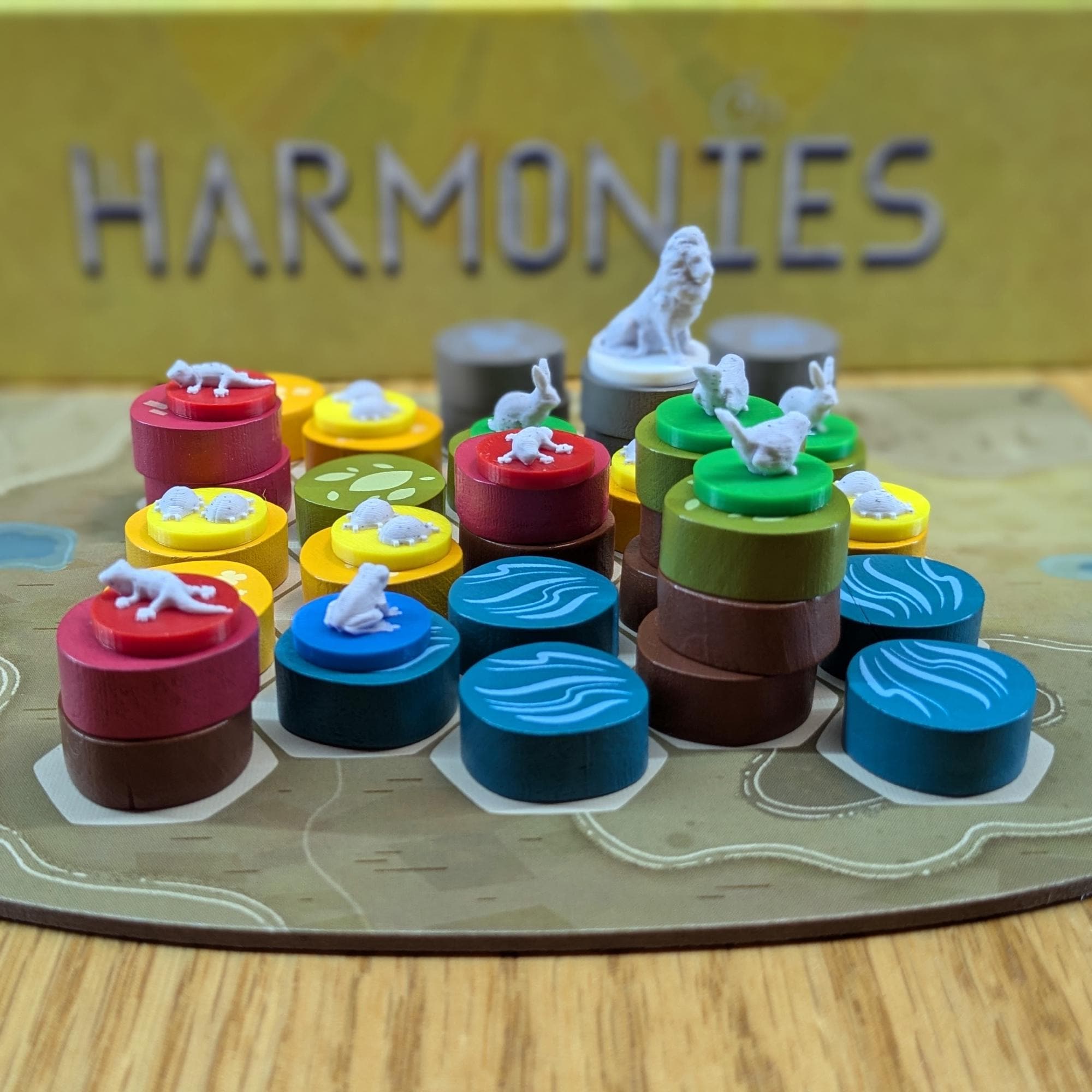 Upgraded animal token set compatible with Harmonies