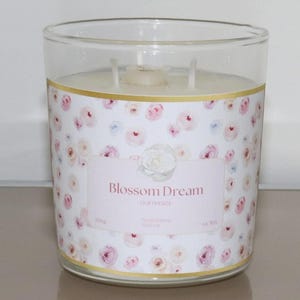 Duftkerze Aesthetic Room Decor Kerze im Glas Blumige Kerze Hochwertige Duftkerze Geschenk für Sie Einweihungsgeschenk