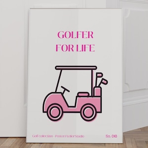 Golf Prints Women Vintage Sports Art Stylish Golf Decor Preppy Dorm Decor Poster Office Wall Art Gift for Her Golf Gift for Women Digital
