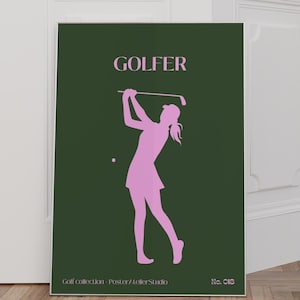 Cute Golf Print Golf Gift for Women Retro Golf Poster Decor Office Preppy Dorm Decor Cute Apartment Decor Golf Wall Art Digital Download
