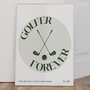 aesthetic room decor golf poster sports wall art golf gift for mum golf gift for dad gift for golfer minimalistic print digital download