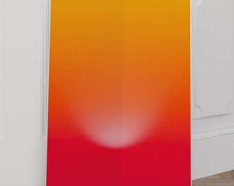 Rot Farbverlauf Print Aura Wand Kunst Psychedelische Dekor Preppy Wohnheim Dekor Ästhetisches Poster Engel Zahlen Druck Orange Spirituelles Geschenk für Sie